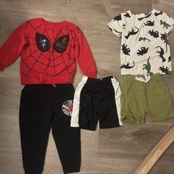 Toddler Boys 2T–3T Bundle Spider-Man + New Dino Set