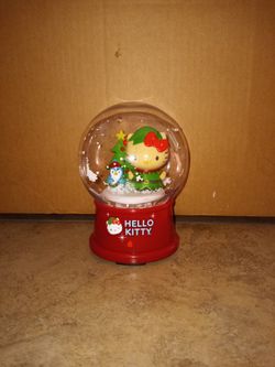 Hello Kitty 7" Snow Globe It Lights Moves And Plays 10 Songs 
