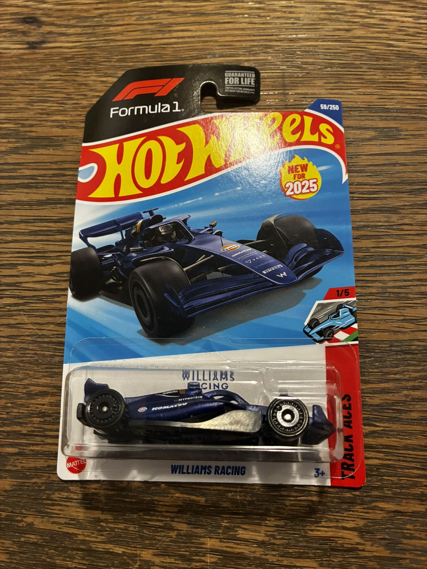 Williams Racing Formula 1 Hot Wheels 2025 New Models 1/5 Track Aces 59/250 First