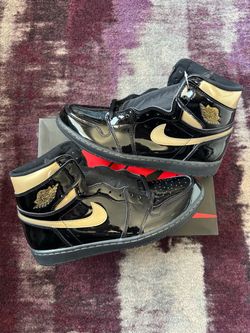 Size 12 - Jordan 1 Retro Black Metallic Gold