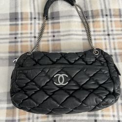 Chanel Bubble Bowler Bag Quilted Lambskin Medium