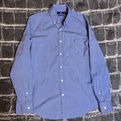 Vineyard Vines Mens Blue Plaid Tucker Long Sleeve Button Up Shirt | Size M Slim