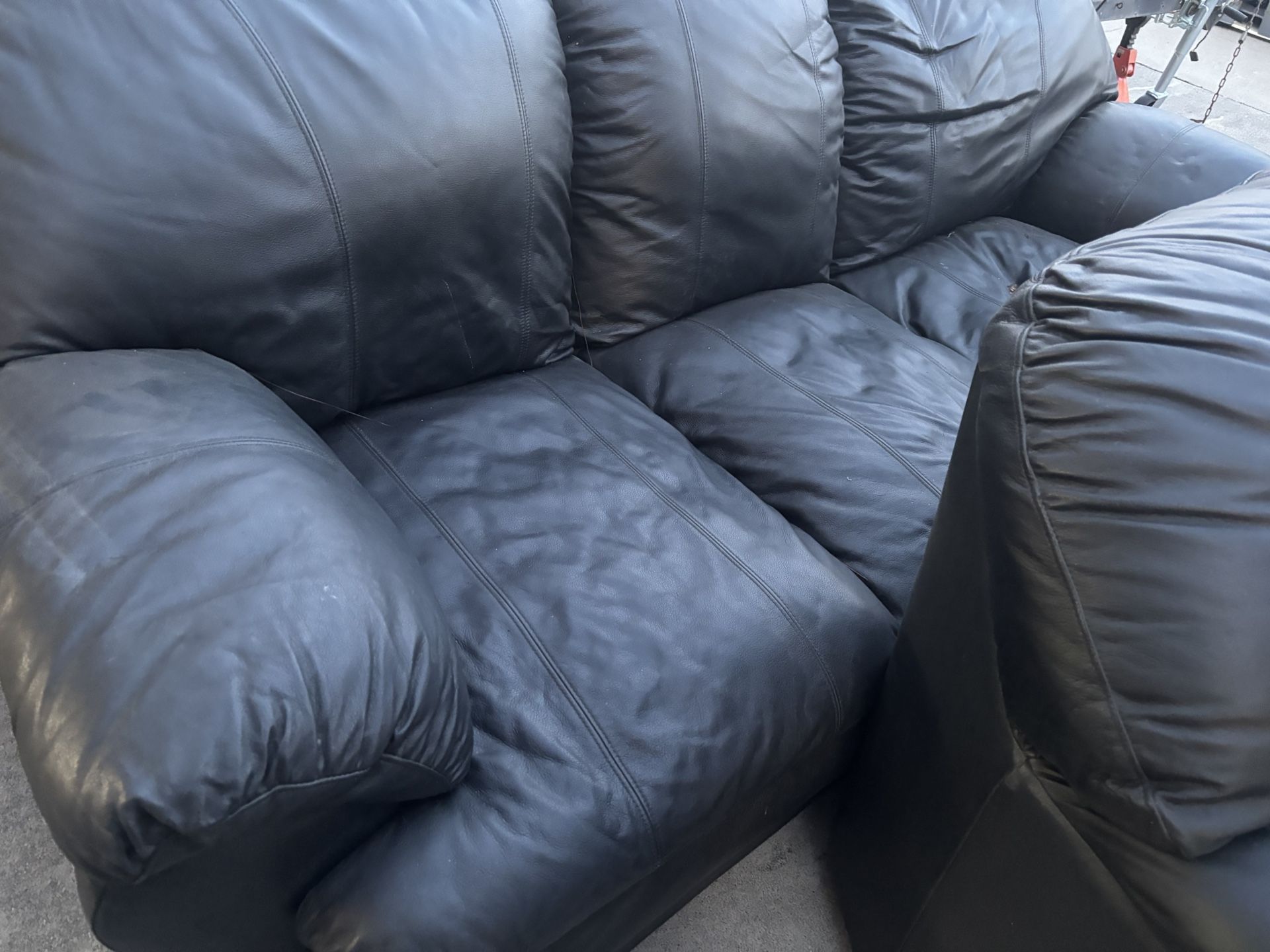Black Leather Sofa And Loveseat