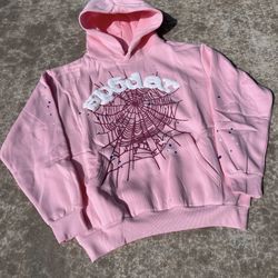 Light Pink Sp5der Hoodie