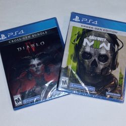Call Of Duty Modern Warefare 2/ Diablo 4 PS4 Game Bundle 