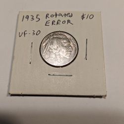 Rotated Die Error Buffalo Nickel