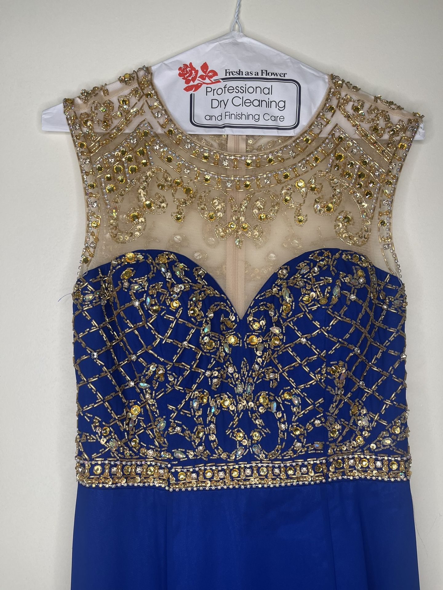 Blue Custom Prom Dress Or Sweet 16/ Quinceanera Dress