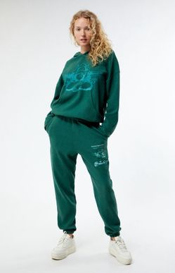 NEW - Pacsun Women's Boys Lie Heartbreak Gone Viral Green Sweatpants, Pants - XS