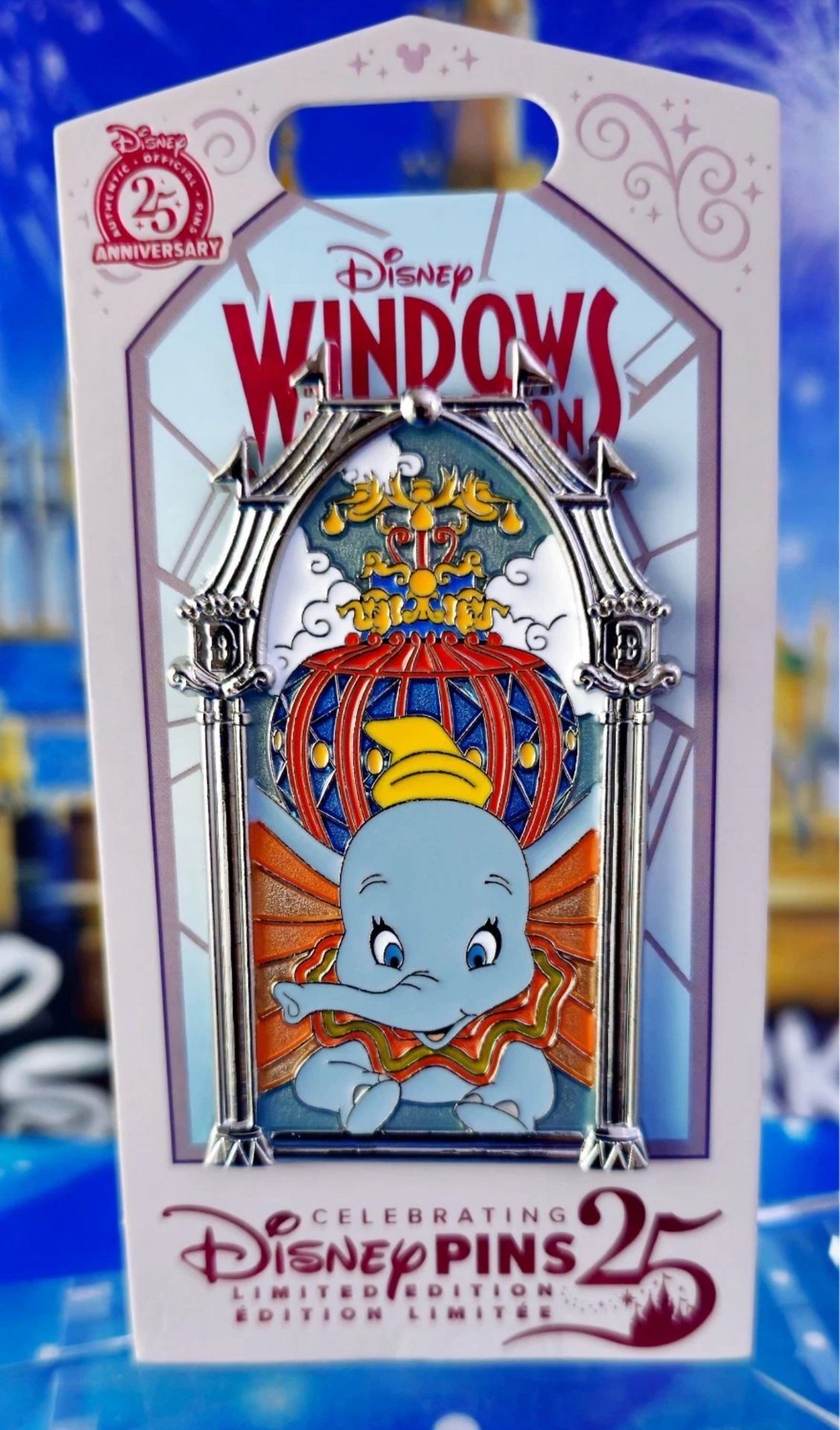 Disney Windows of Attraction Pin of the Month - Dumbo the Flying Elephant LE