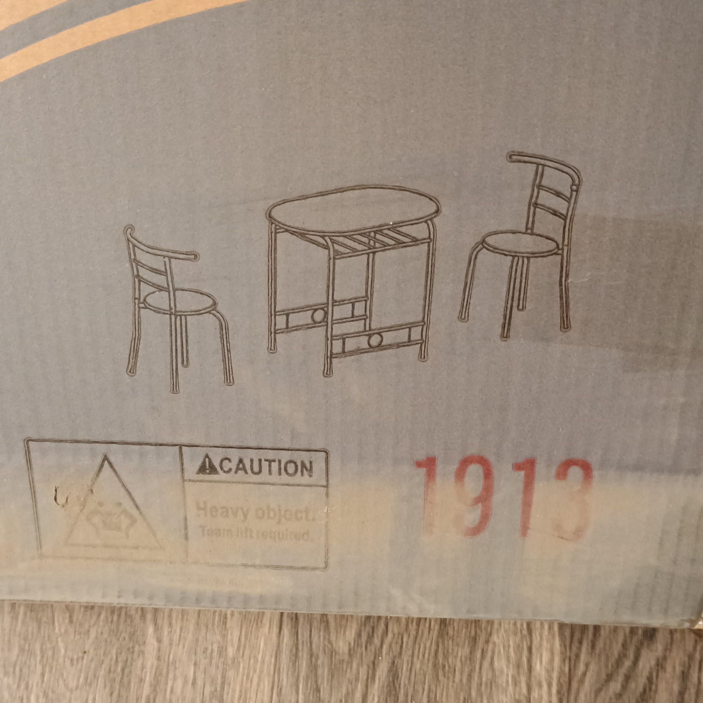 Compact Dining Table and 2 Chairs Set