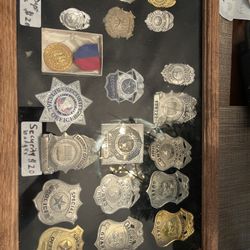 Genuine fireman and security badges