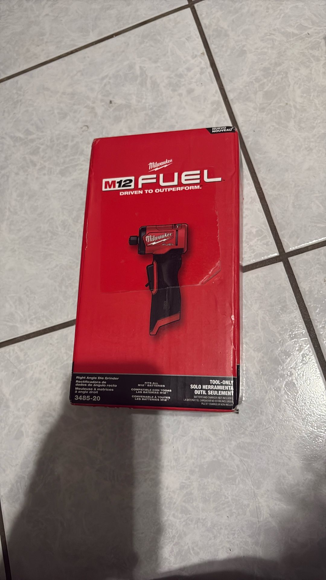 M12 FUEL 12V Lithium-lon Brushless Cordless 1/4 in. Right Angle Die Grinder (Tool-Only)