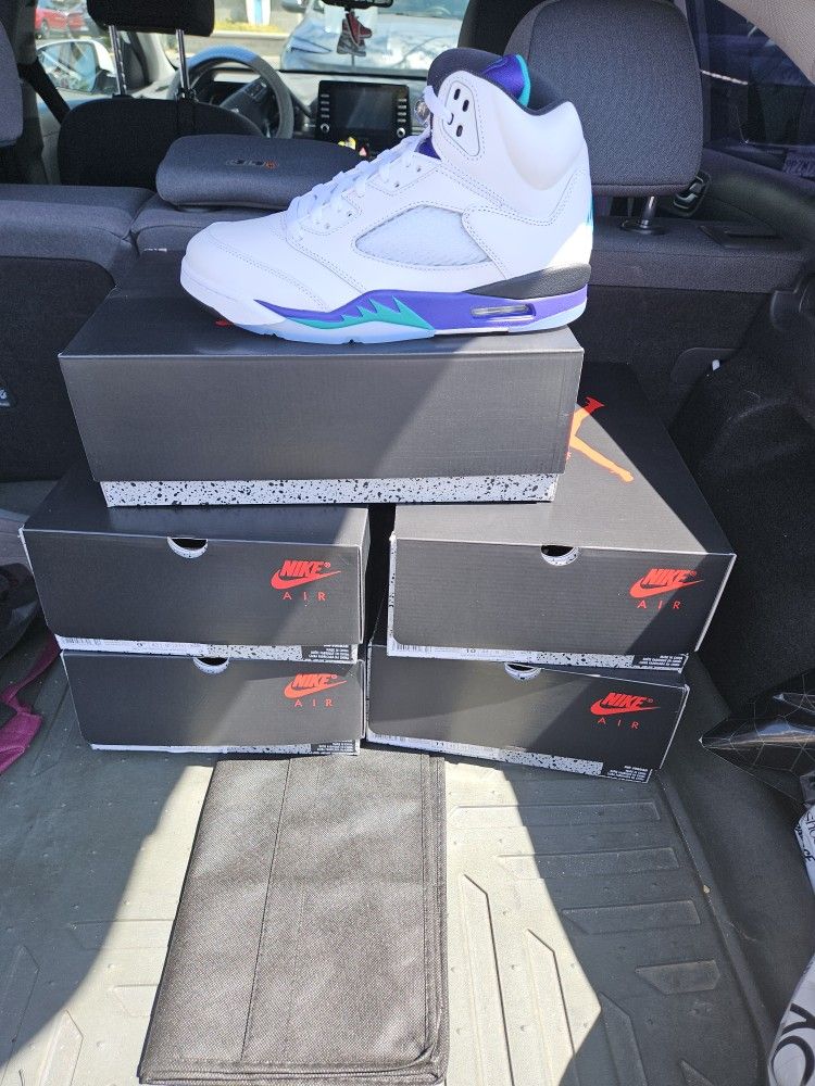 Mens Size 10 Retro Jordan 5 "Grapes"