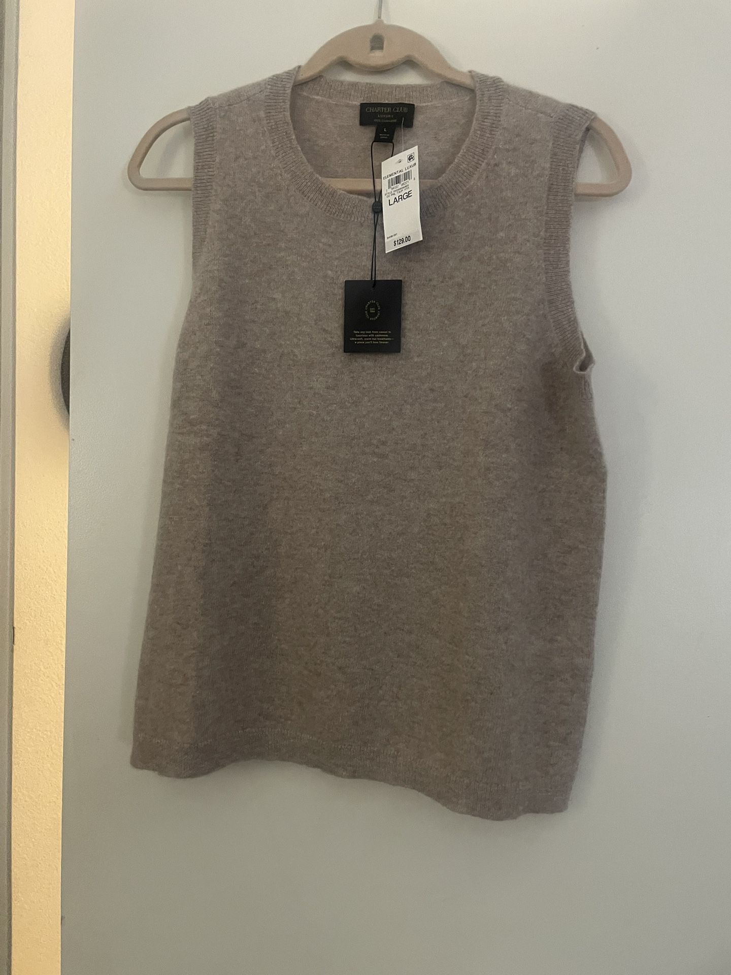 Cashmere Taupe Vest