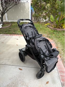 Baby Jogger City Select Double Stroller + 2nd Seat + Child Trays + Glider Board