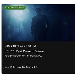 Two USHER: Past Present Future Concert Tickets  11/24/2024