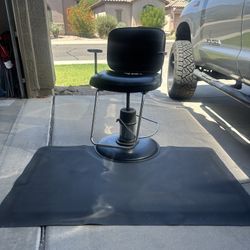 Salon Chair And Floor Mat