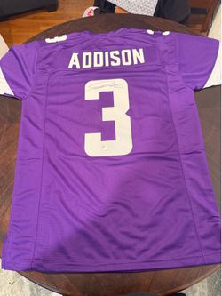 Jordan Addison Autographed Custom Jersey