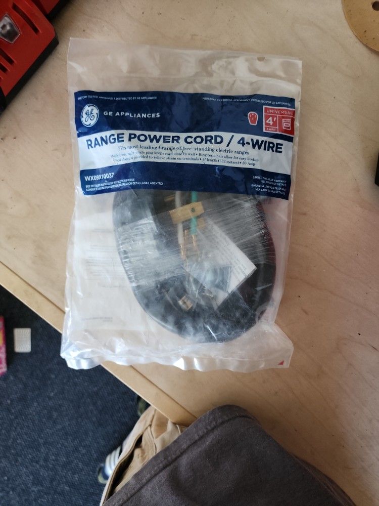GE RANGE POWER CORD 4-WIRE