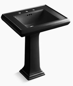 KOHLER SINK BATHROOM-pedestal BLACK