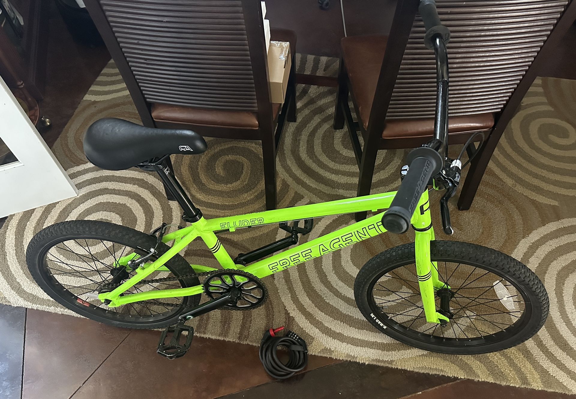 BMX Bicycle/Bike with Lock - Free Agent Brand