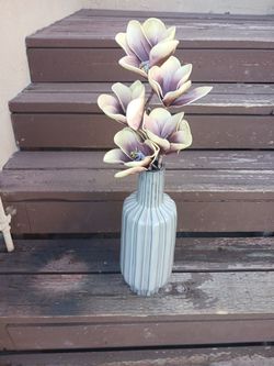 Very Cute Tall Vase With Flowers