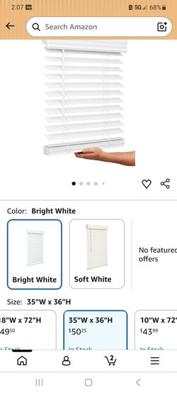 BRAND NEW FAUX WOOD CORDLESS BLINDS SIZES IN PICTURES...