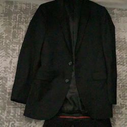 Homecoming Black Suit Jacket Size Small Pants 30waist 30 Length Suit Is Slim Fit