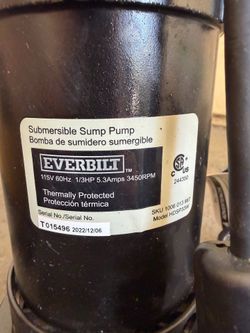 Ever built sump pump and hoses