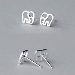 Elephant Earrings 925 sterling Silver