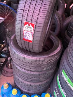 225/55/18. $65 each. Michelin and Hankook