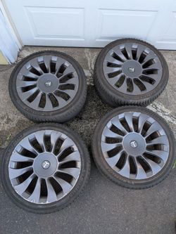 USED TSV 19" Tesla Model 3 Wheel and Tire Package Pickup Only READ