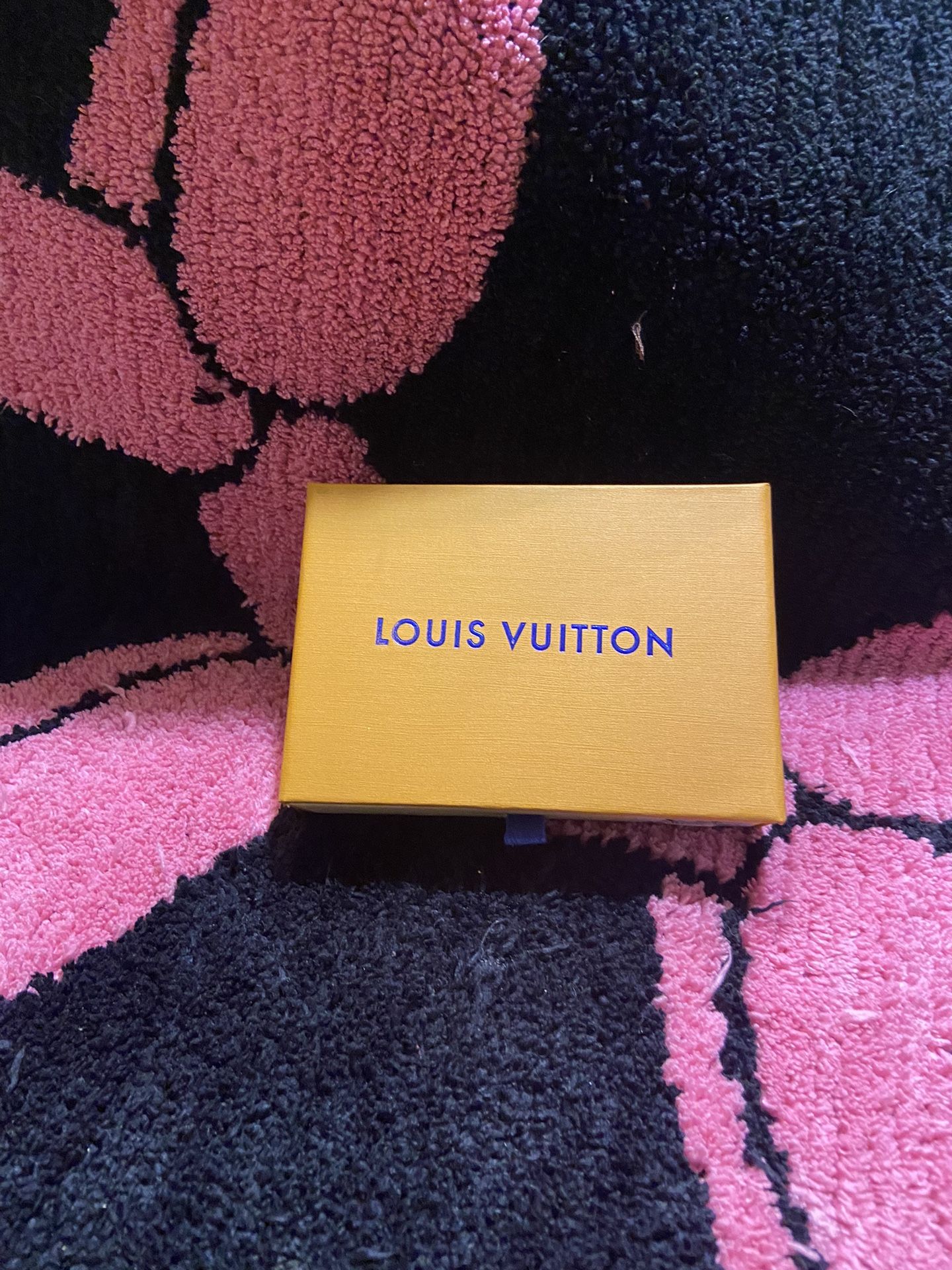 L V Key pouch/keychain brand new with box yellow flower