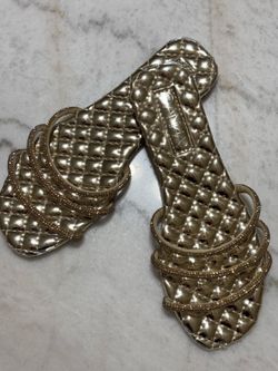 Beautiful gold sandals $8