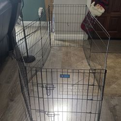 Collapsible Steel Kennel, Wire Cage 2'W x 6'L x 2.5'H