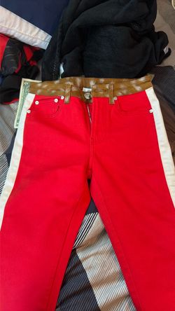 Burberry Runway Fawn Print Two-tone Slim Fit Pants