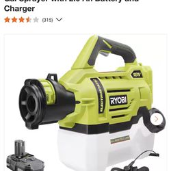 RYOBI ONE+ 18V Cordless Electrostatic 0.5 Gal Sprayer with 2.0 Ah Battery and Charger