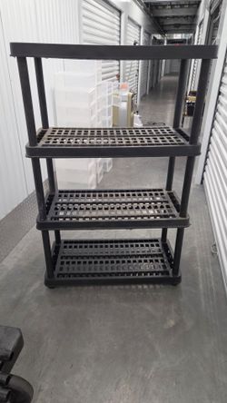 Heavy Duty 4 tier Plastic Rack 5ft x36x18