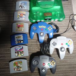Nintendo N64 Console And Games