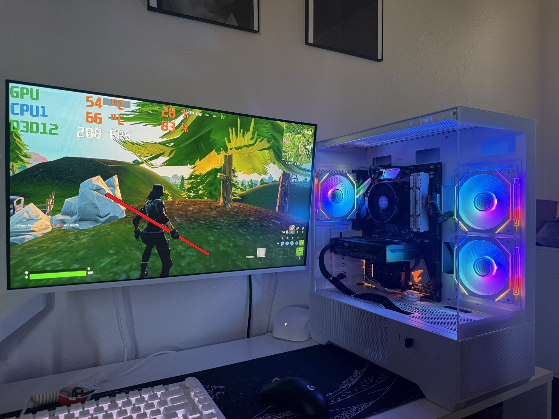 White Gaming Pc Computer Desktop RTX 5060 / Ryzen 5 5500