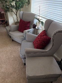 Strandmon Wing Armchair Ottoman