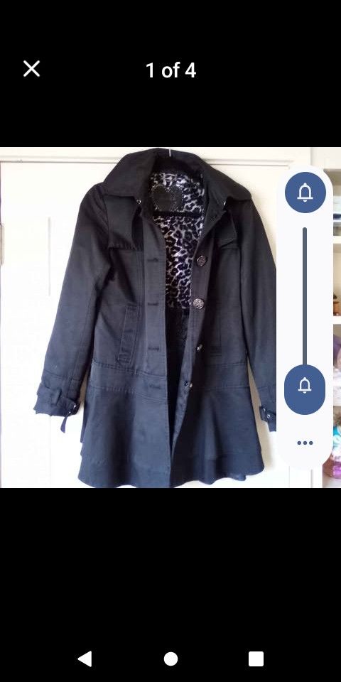 New Guess Jacket Coat Black Size Small