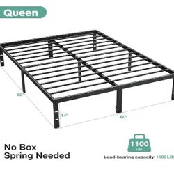 Bed Frame Queen Metal Base Mattress Foundation