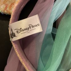 Disney Parks Butterfly Princess Minnie Mouse Ears Headband W Veil & Sequin Ears