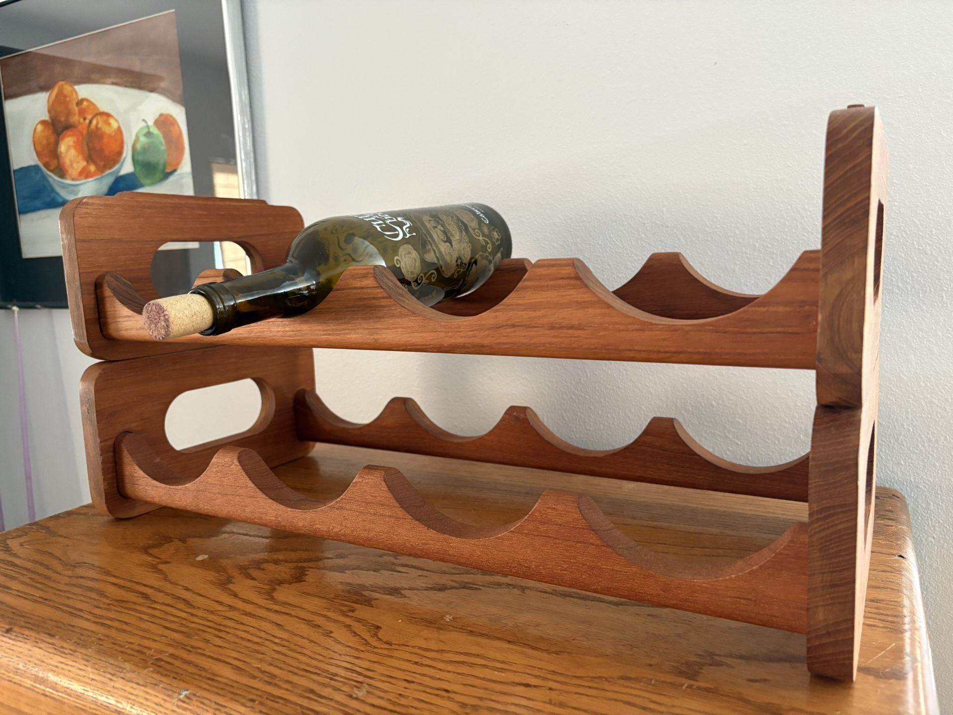 Vintage MCM Wine Stacking Rack