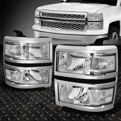 New Pair Of Headlights For 2014-2015 Chevy Silverado