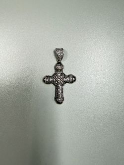 925 Sterling Silver Micro Pave CZ Cross Pendant