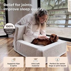 Dog Teddy Sherpa Bedframe with pillow + sham