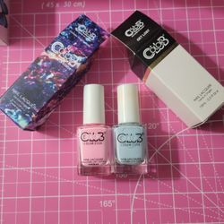 2 x NIB Pastel COLOR CLUB NAIL LACQUERS +8 Freebies 