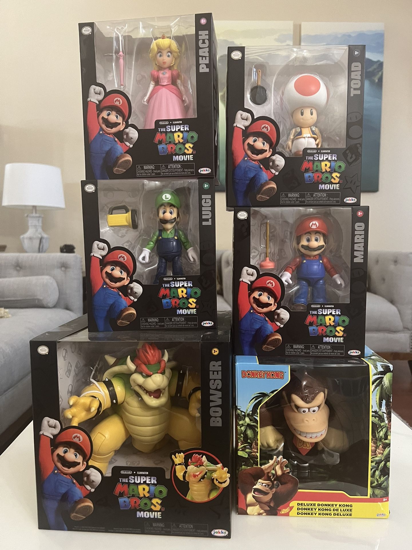 Mario Bros, movable action figure Set of 6 $115
